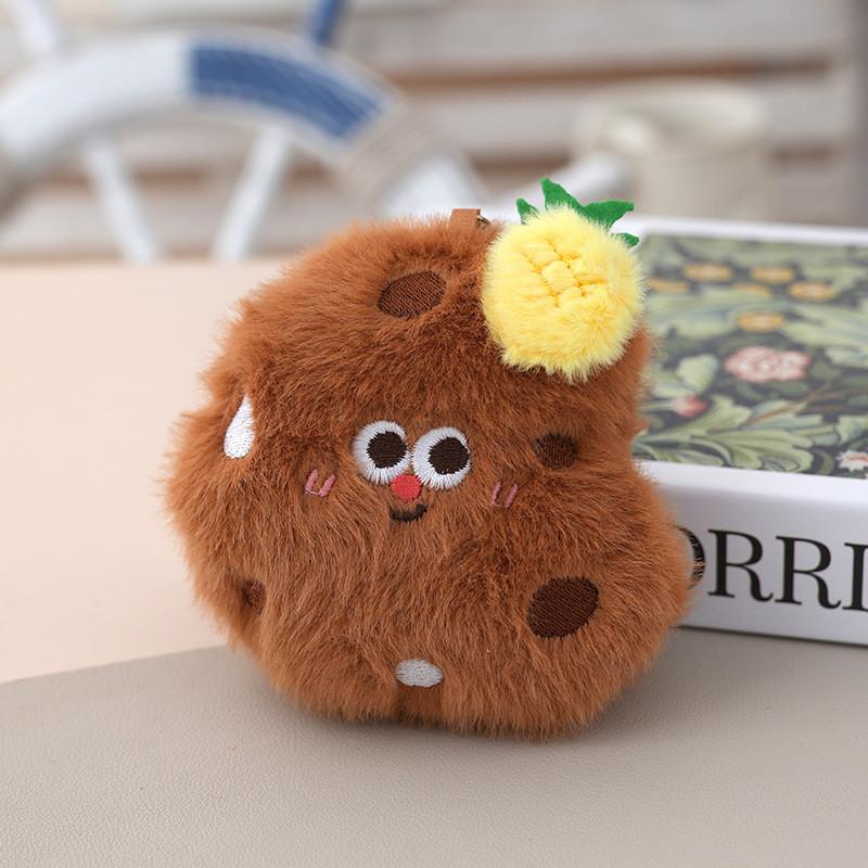 Cartoon Food Plush Keychain With Pp Cotton Filling For Kids Room Decor