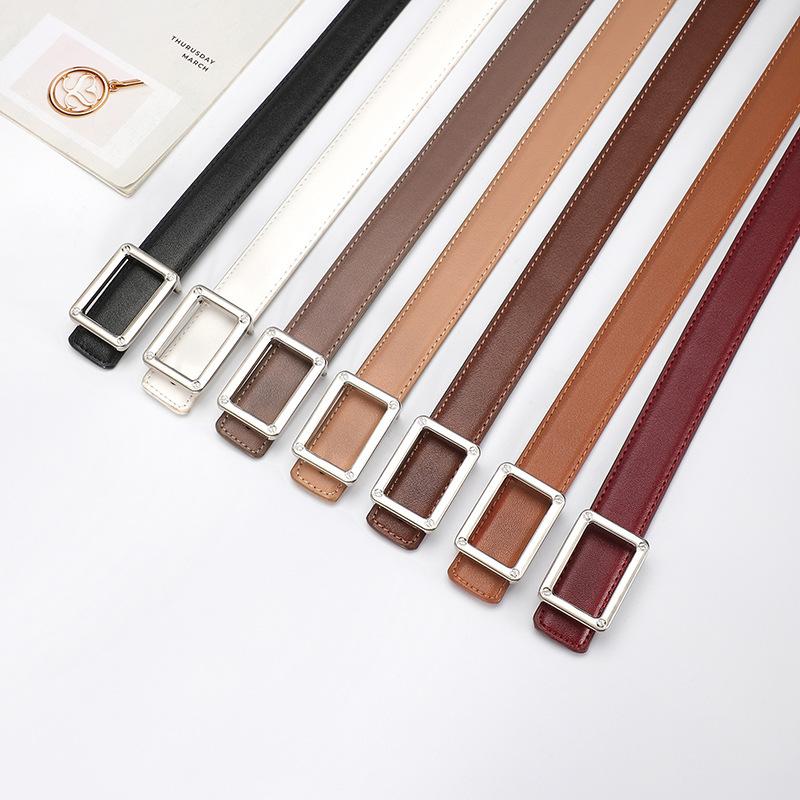 Leather Cowhide Belt Women'S Decoration Business Belt Women'S Premium Jeans Belt