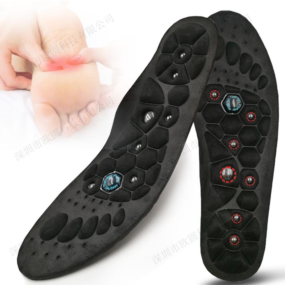 

Магнитные массажные стельки для акупунктурных точек: Дышащая, Влагоотводящая Поддержка свода стопы для терапии стопы Small (35-40)