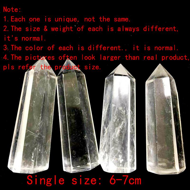 1Pc Clear Quartz Point Natural Wand Specimen Reiki Healing Stone