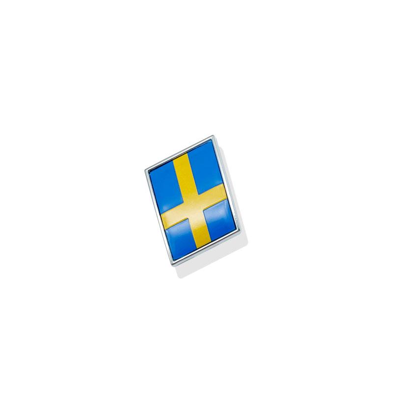 3D Metal Chrome R Design AWD Emblem Sweden Flag Moose Deer Rear Trunk Fender Side Badge Sticker For Volvo V40 XC60 XC90 C30 V60