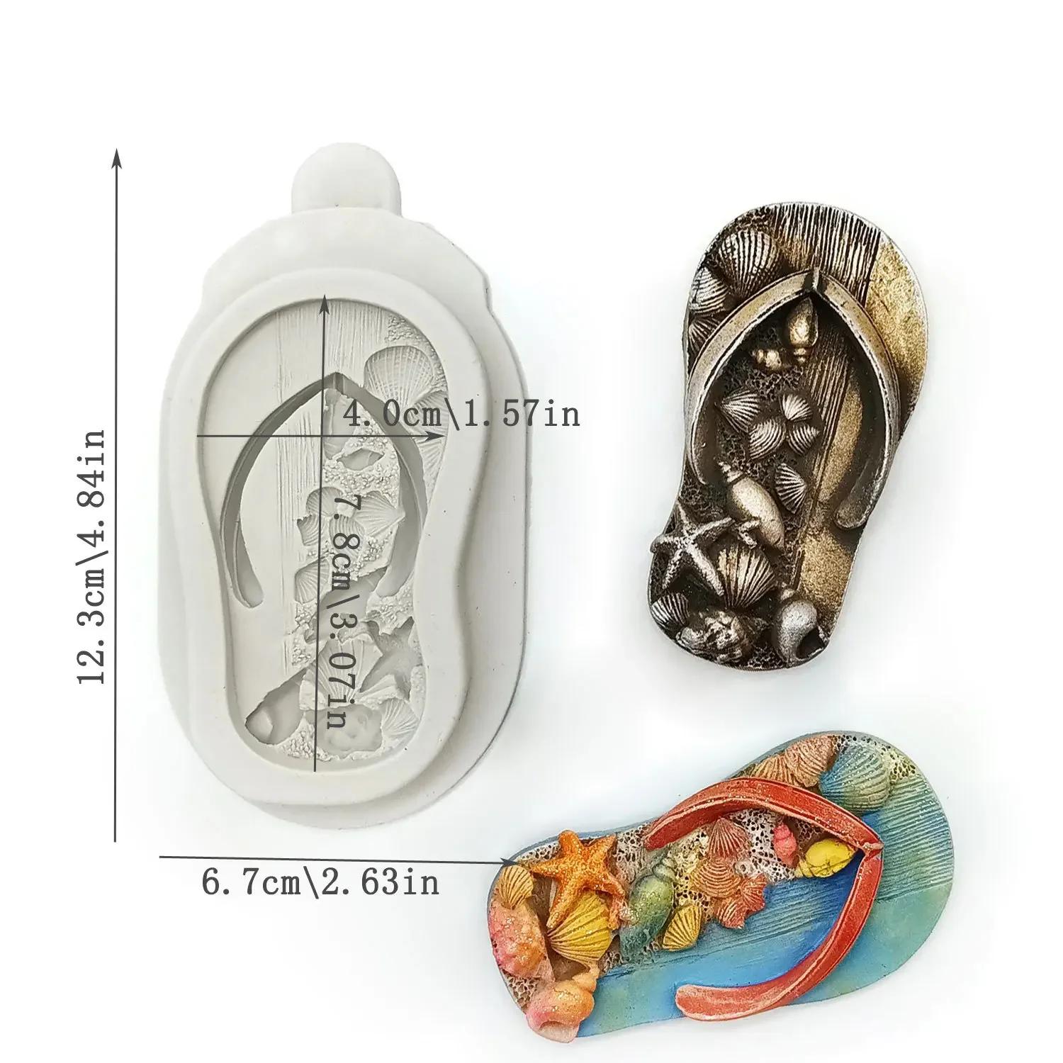 

2026 Latest Models Conch Shell Beach Sandal Silicone Cake Baking Mold Sugarcraft Fondant Decorating Tools Chocolate Gumpaste