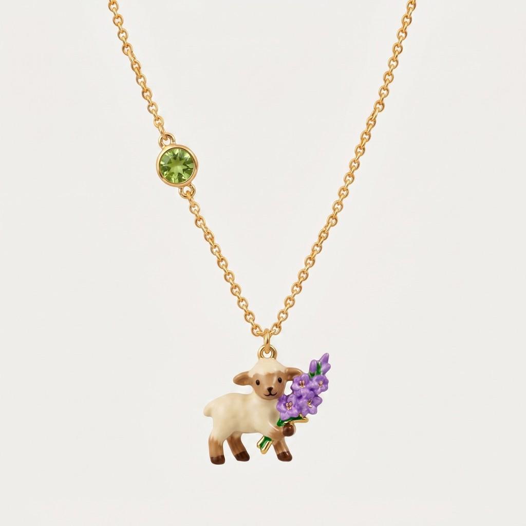 Zodiac Animal Pendant Necklace With Gold Plated Copper For Casual Wear