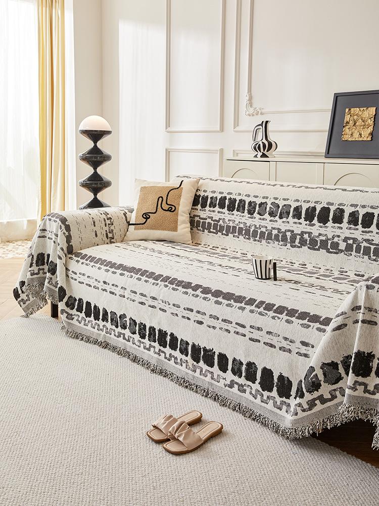 Autumn And Winter Sofa Towel Chenille Sofa Cover Thick Plush Cushion Anti Cat Paw Modern And Simple All Inclusive Cover Towel