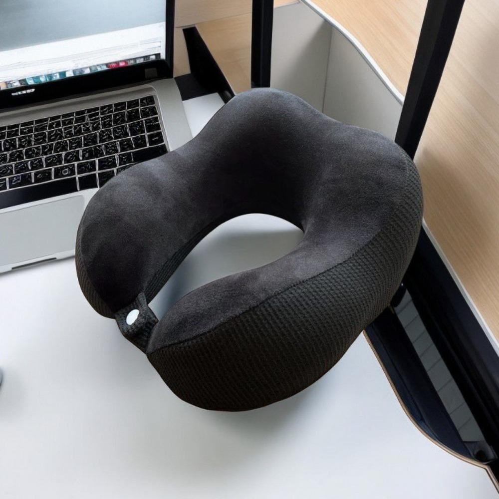 Slow Rebound U-shaped Pillow Soft Neck Support Durable Travel Pillow  Car