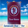 Beach Towel Custom Name Text, Quick Dry Large Towel For Beach HomeAston Villa