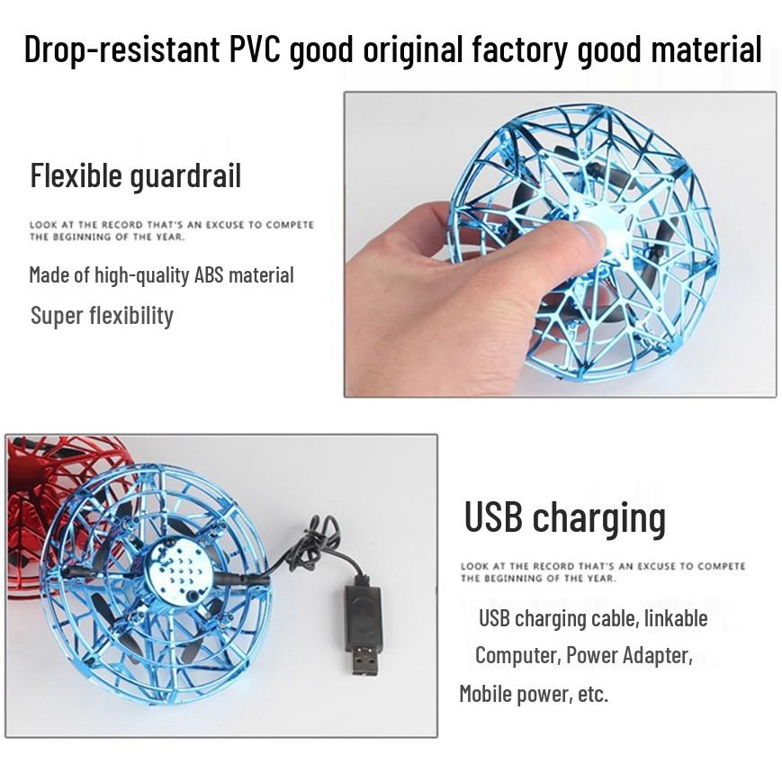 UFO Gesture Sensing Hovering Aircraft: Long Battery Life Remote Control Flying Saucer Toy for Kids