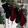20 Inch  Christmas Stocking with Large Decorative Bow Luxury  Stocking for Firepitscreen Mantel, Elegant Holiday Decor