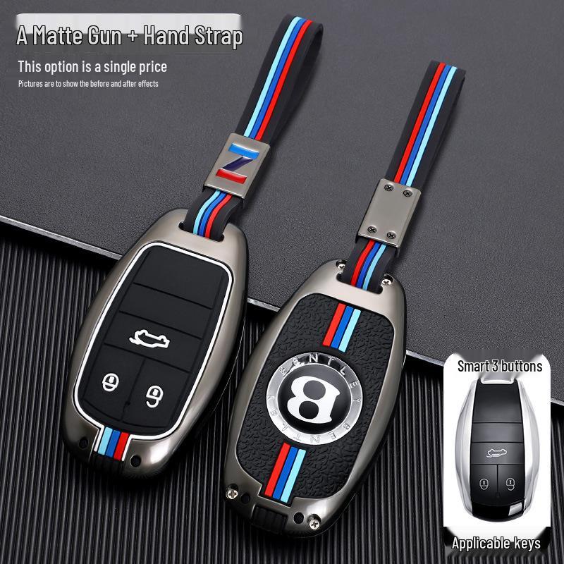 Bentley Key Case for Bentayga, Mulsanne, Flying Spur, Continental GT - High-Grade Metal Shell Key Bag for Men and Women