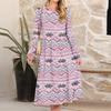 Women's Christmas Printed Fashionable Loose Round-neck Dress