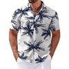 Independence Station Men'S Short Sleeve Shirt Hawaiian Beach 3D Printed Fashion Versatile Lapel Shirt