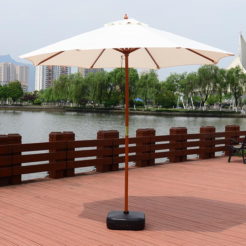 YuShiYi Outdoor Patio & Beach Wooden Pole Sun Umbrella