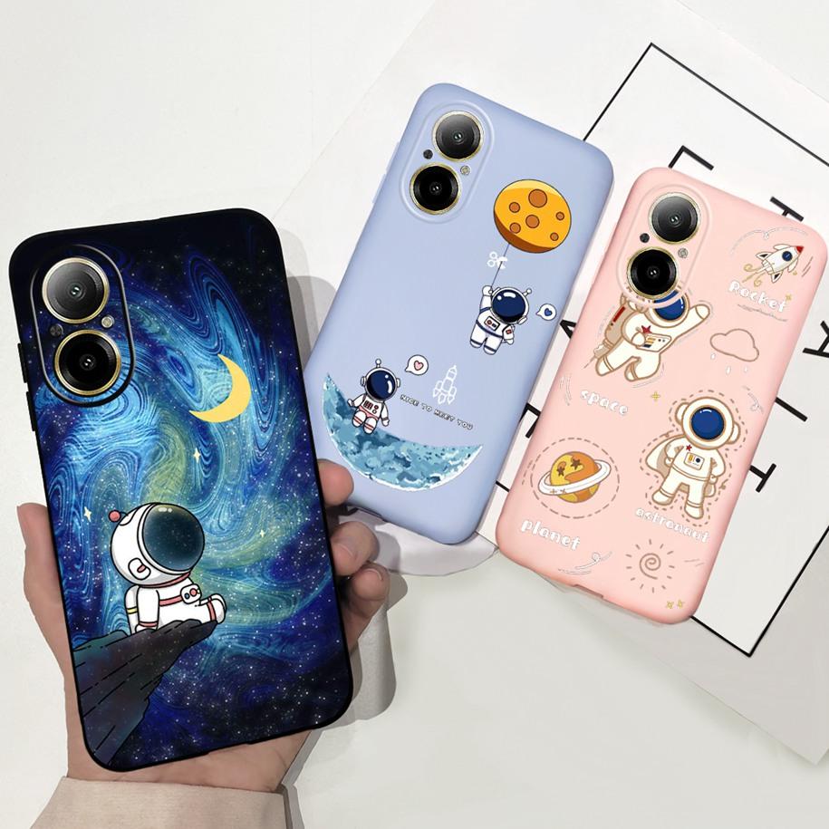 Case For Oppo Realme C67 4G Phone Cases Fashion Astronaut Soft Silicone Shockproof Back Cover Matte Shell For RealmeC67 4G Funda