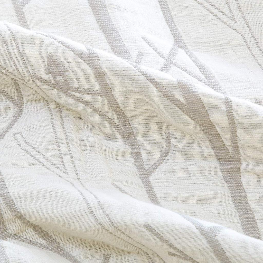 Romance Kosugi Gauze Blanket Single Size Mikawa Cotton Washable Made in Japan 47712 Single 6-ply Grove/Charcoal [50]