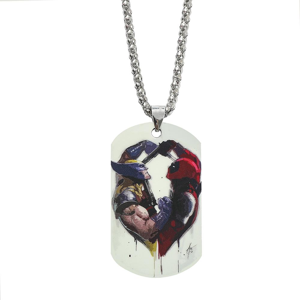 Marvel Deadpool & Wolverine Necklace Best Friends Heart Deadpool & Wolverine Necklace for Women Men Cosplay Jewelry Gift