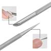 Cuticle Pusher with 2 End Cuticle Cleaner Nail Cuticle Remover Nail Cuticle Trimmer Stainless Steel Manicures Tool