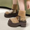 Futrzane Szpilki Damskie Botki Zamszowe Designerskie Grube Eleganckie Buty Czółenka Buty Zimowe Luksusowa Moda Mujer Botas