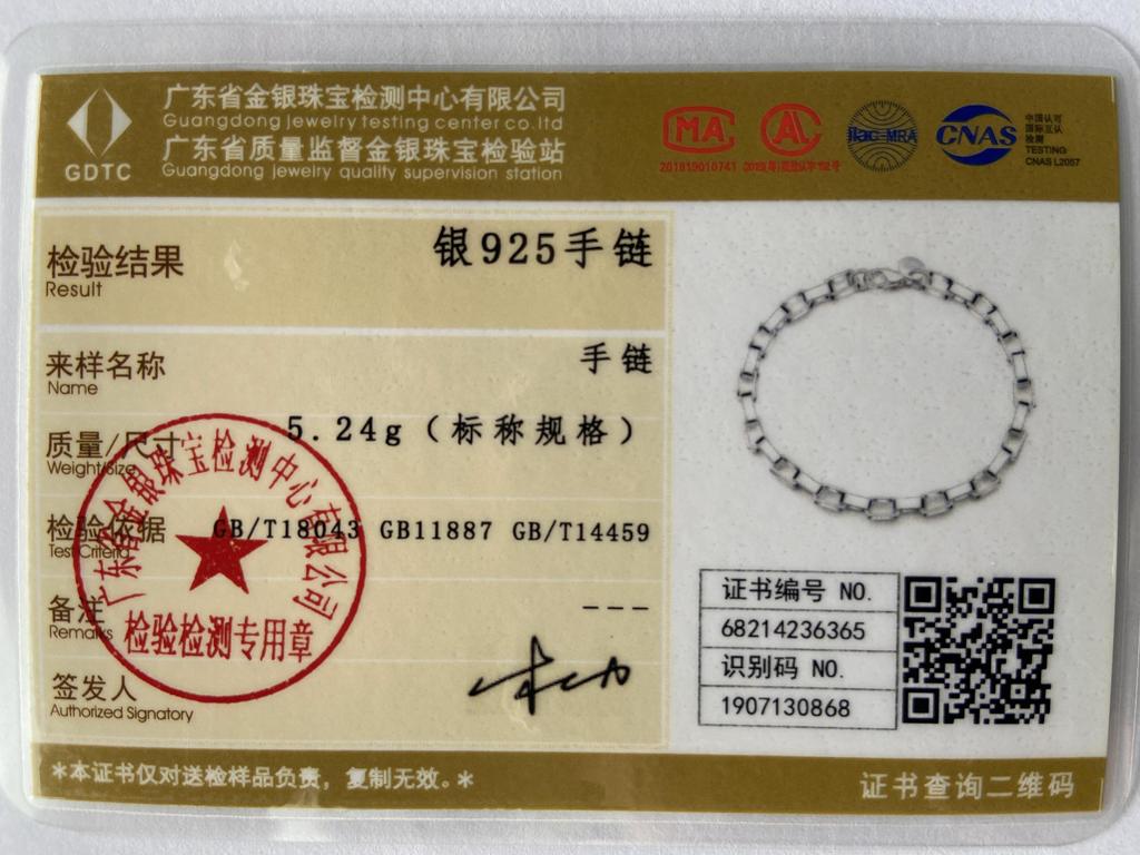 925 Sterling Silver 5mm Box Chain Bracelet Fashion Charm Jewelry