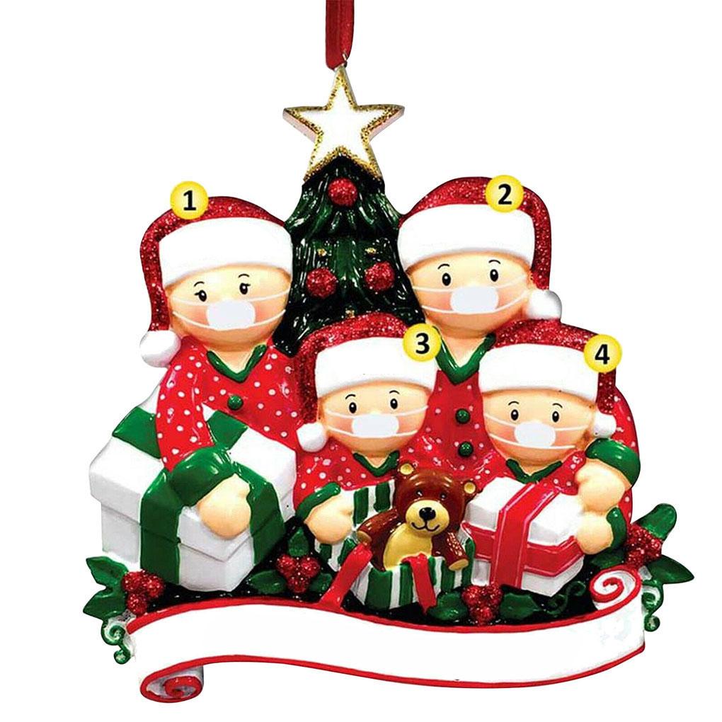 Weihnachtsanhänger 2020 Quarantäne Familie Weihnachtsbaum Hängedekoration