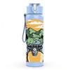1PC Mountain Biker Rider Retro Character Print 750ml Color Plastic Sports Water Bottle Leakproof Flip Straw Lid Suitable for Sports Office Home Use
