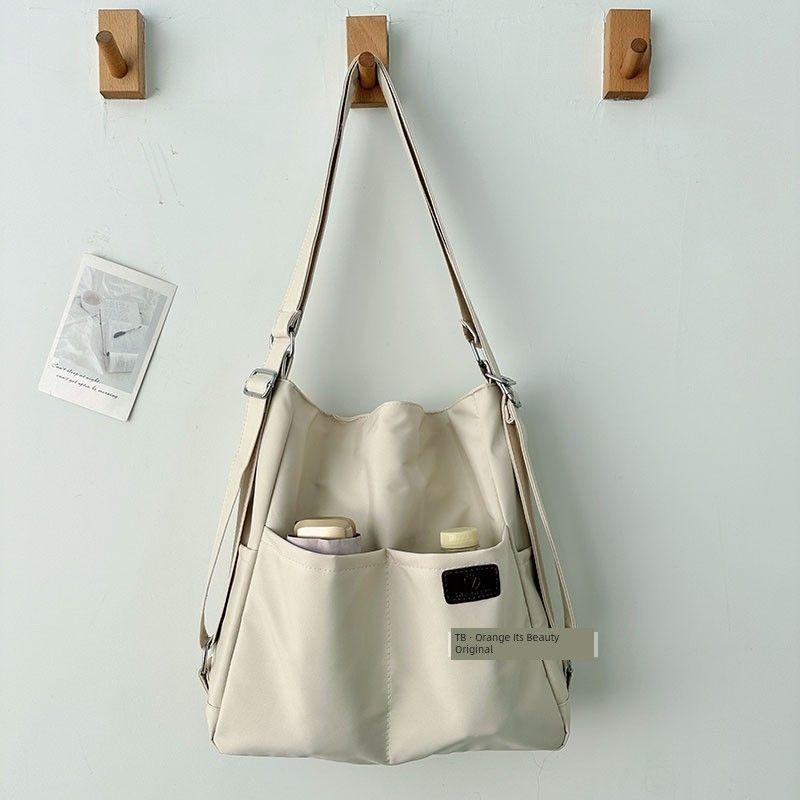 

Fashion Large Capacity Work Clothing Student Class Backpack Beige White