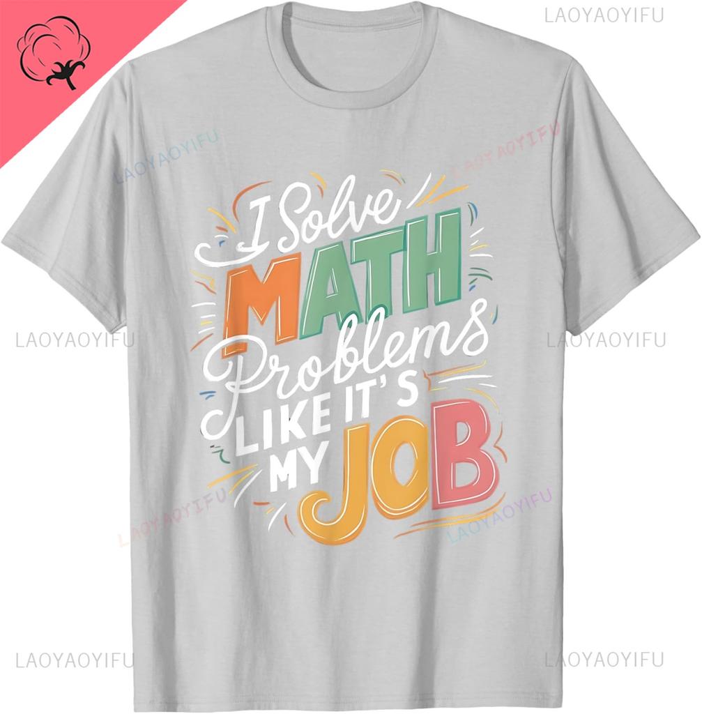 Koszulka Matematyka Śmieszne Równanie Algebraiczne Kocham Matematykę Oddychająca i Wygodna Koszulka Męska Harajuku dla Pary Camisas