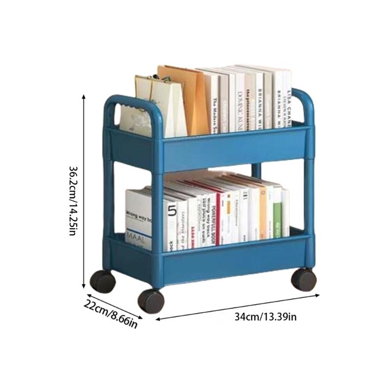 Prostorově úsporný pojízdný úložný vozík Pevný plastový servisní vozík Příslušenství pro knihy, náčiní a další Organizace
