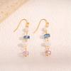 New Chinese-style Vintage-style Beaded Long Dangling Fringed Earrings for Women. Pearl Pendant, Natural Stone.