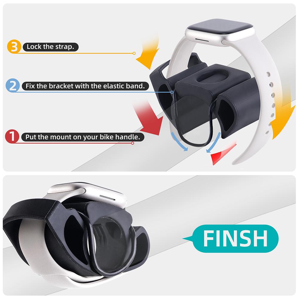 Handlebar Rail Bicycle Mount Kit Holder for Garmin Forerunner Universal Bike Smartwatch Stand for TOMTOM/TICWATCH/SUUNTO Watch