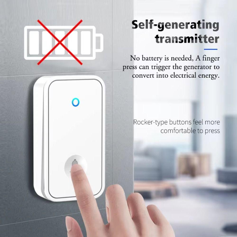 Waterproof Smart Doorbell 60 Chimes Door Chime Kit Long Range Welcome Doorbell  Remote Control