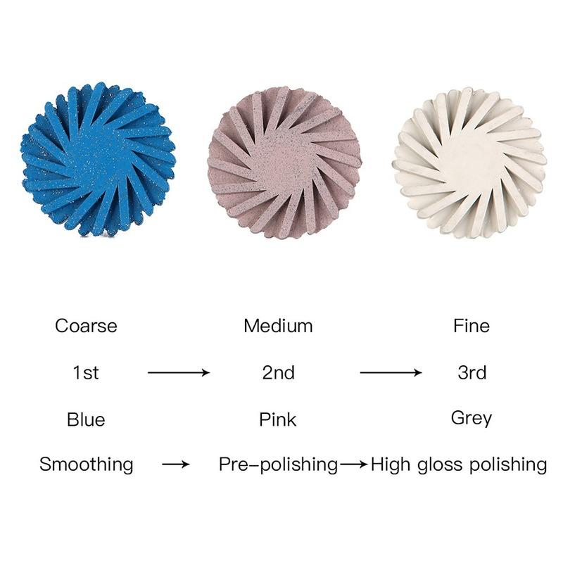6Pcs/Pack Dental Composite Polishing Diamond System Disc Oral Hygiene Teeth Polishing Kits Spiral Flex Brush