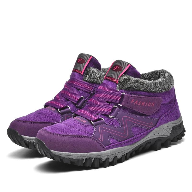 2024 Zimní boty Dámské Vysoce kvalitní Teplé Pár Sněhule Silná podrážka Guma Plyš Pracovní boty Platforma Sportovní obuv Žena Nové