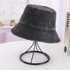 Bucket Hat Men's and Women's Sunscreen Visor Hat Washed Cotton Old Basin Hat Retro Cowboy Hat Travel Small Face