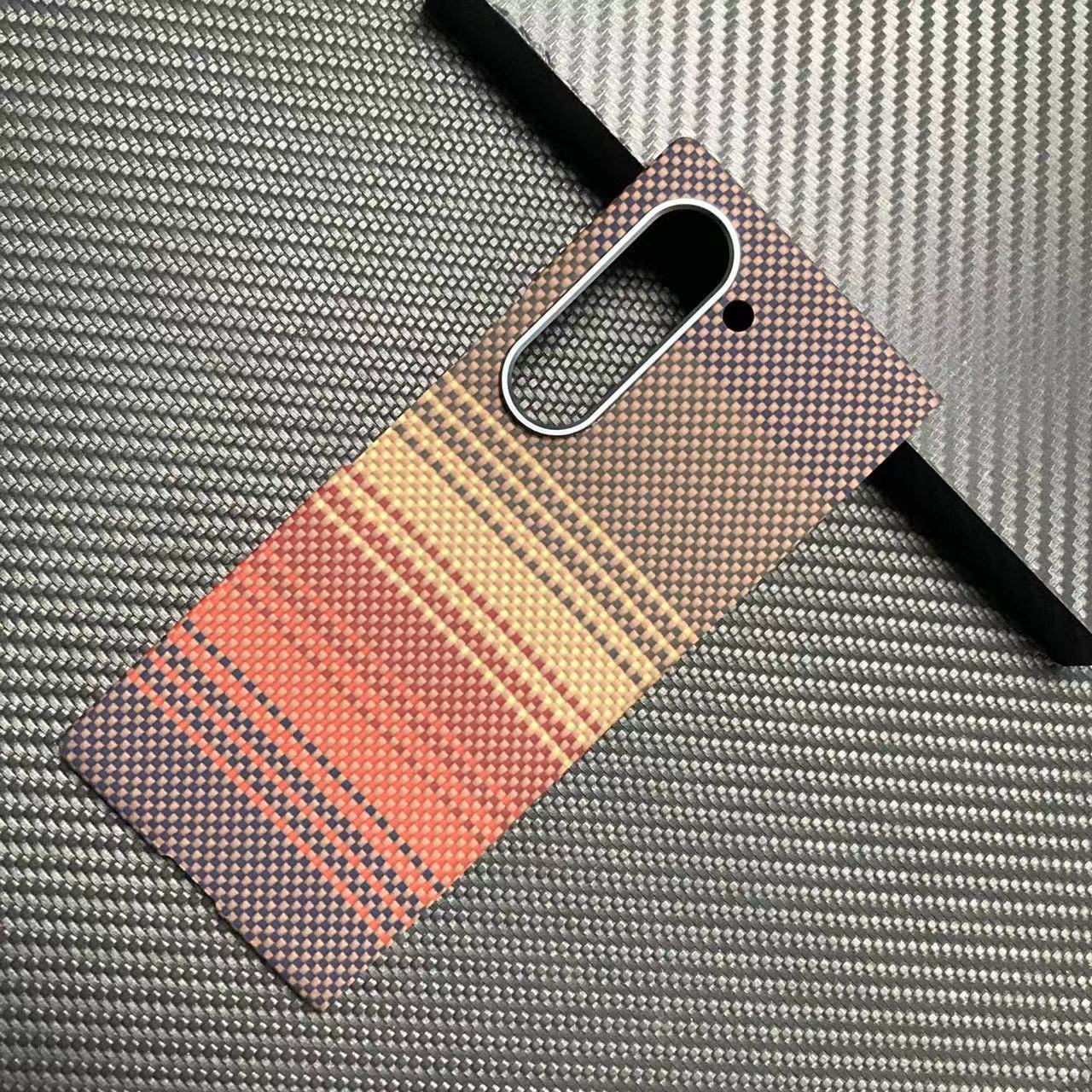 

Захід сонця та Сутінки Підходять для Samsung Zfold6 Матеріал Кевлар Арамідне волокно Плаваючий процес плетіння Чохол для мобільного телефону Магнітна абсорбція Samsung Z Fold6