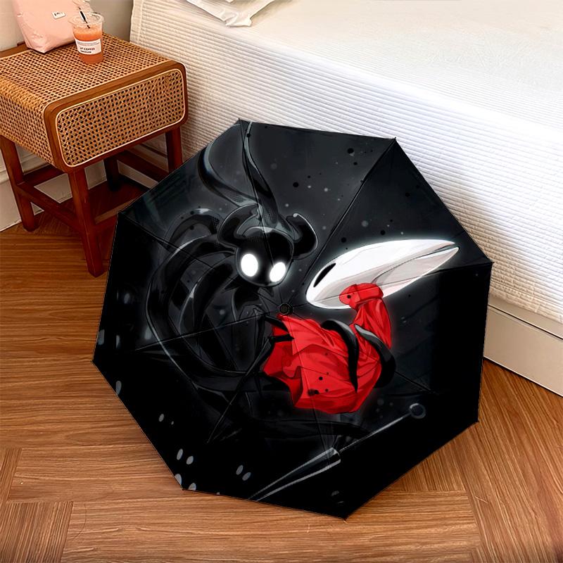 Silksongpattern, automatic folding umbrella, portable and foldable design, 8 ribs, a Christmas or birthday gift.