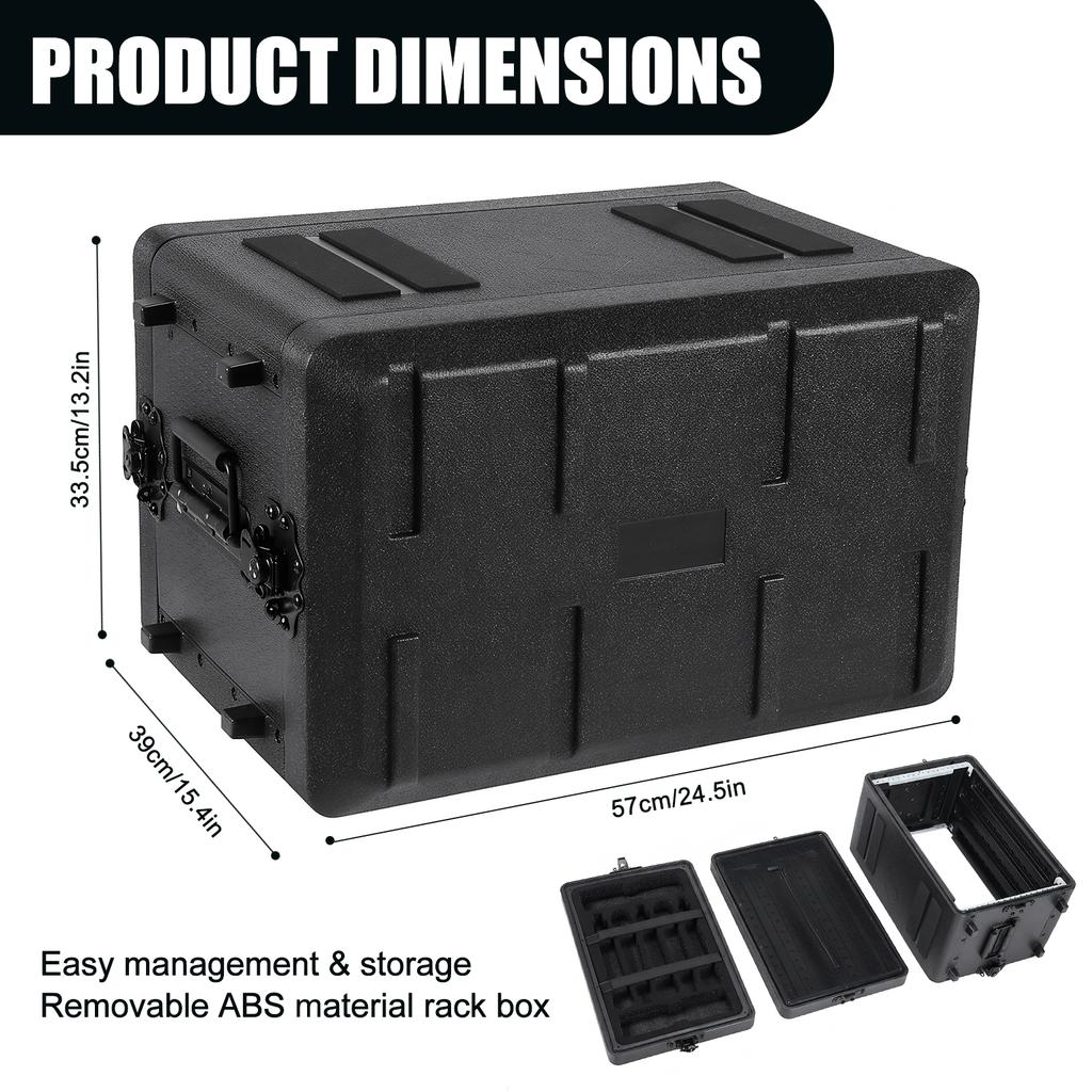 PE Plastic Handheld Microphones Toolbox Waterproof Safety Protection Case Shock Resistant for Stage Lighting Control Equipment