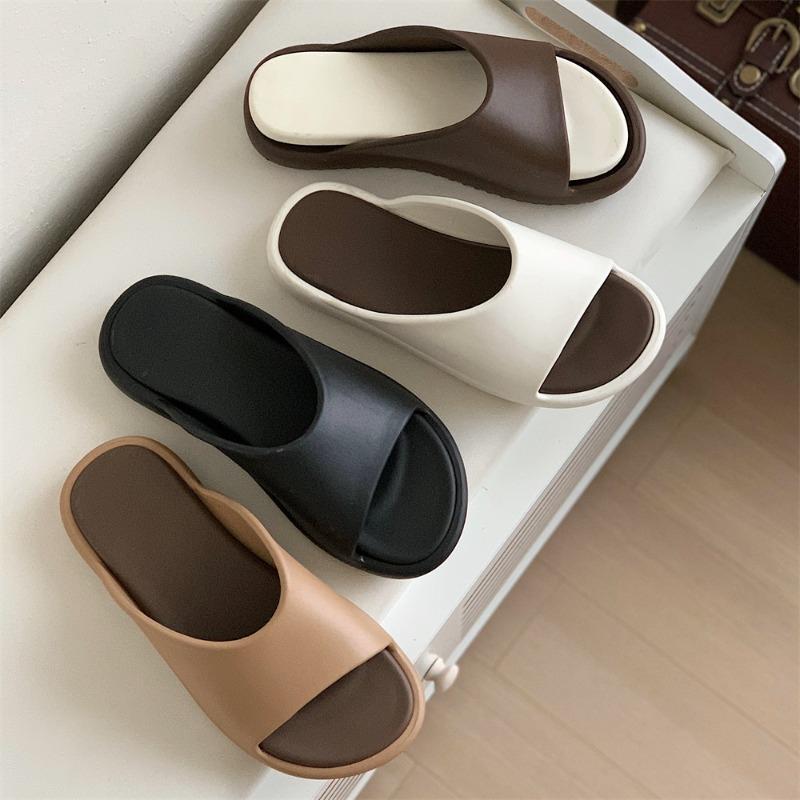 New High-end Women's Shoes, Indoor Casual Wear, Flat and Comfortable One-shoulder Slippers