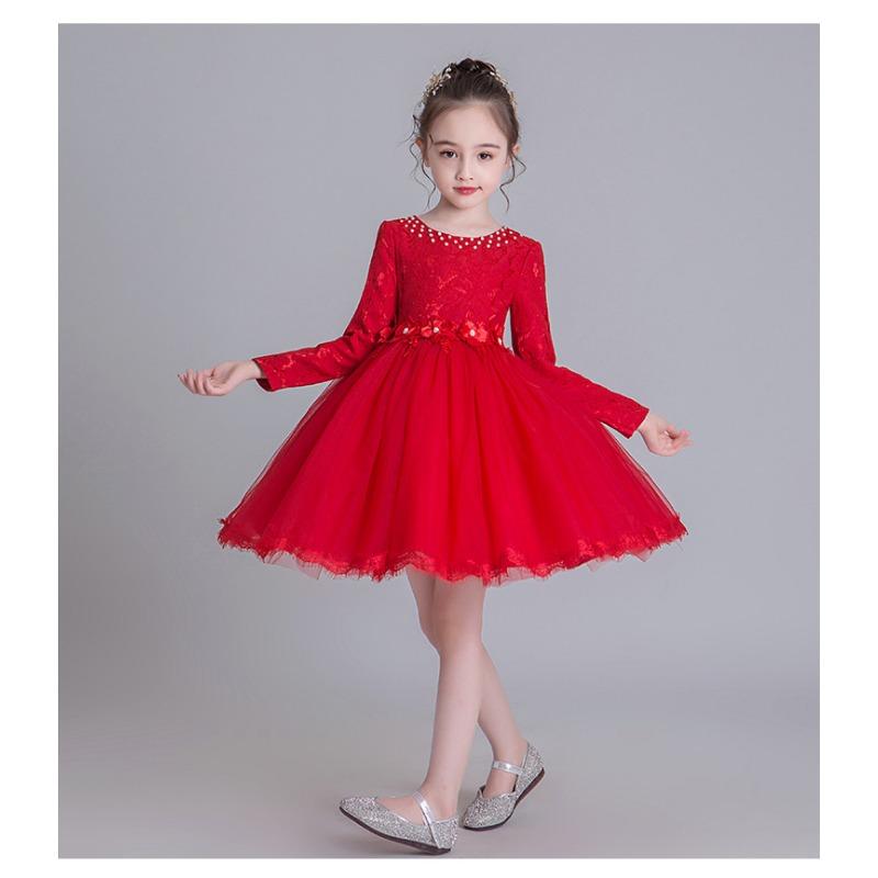 Girls Princess Tulle Formal Party Dress For Big And Little Kids Children