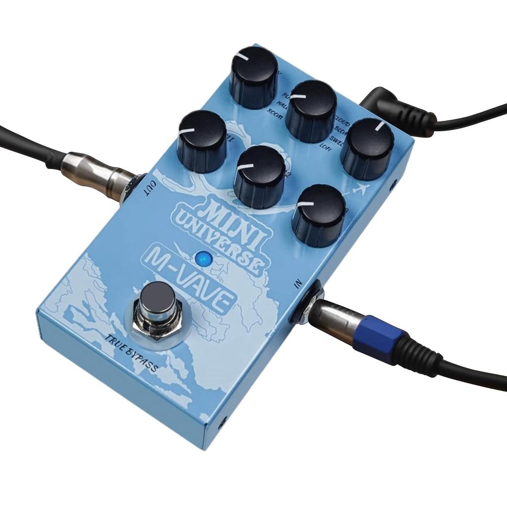Guitar Effect Pedal Digital Reverb Pedal Digital Modeling Reverb Effector with 9 Mode Reverb Selection for Guitar Bass - MINI-UNIVERSE