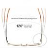 Compact Aluminum Alloy Reading Glasses with Resin Lenses - Pen Holder Style