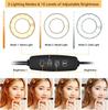 Dual Selfie Ring Light with Flexible Mobile Phone Holder Dimmable LED Ringlight for Live Streaming Video Conference Makeup light