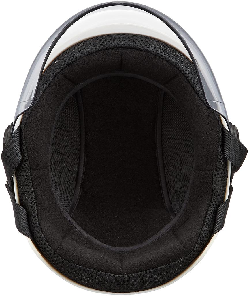 TNK Industries Half Helmet Pearl White Free Size [Speed Pit] STR-Air