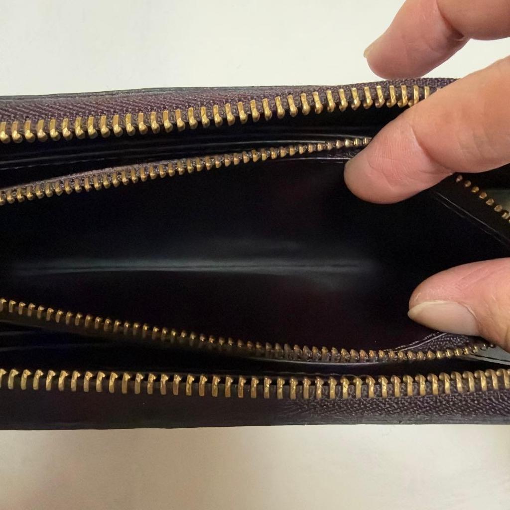 Used Louis Vuitton Vernis Round Zipper Long Wallet