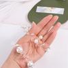 Elastic Telephone Line Hair Rope Korean Style Pearl Ponytail Holder Transparent Hair Ring  Wedding