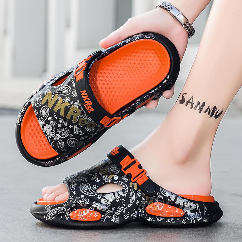 Fashion Comfortable Men's Summer Sandals Soft Bottom Anti-Slip Casual Beach Shoes Fashionable Slippers for Outdoor Wear Daily Leisure
