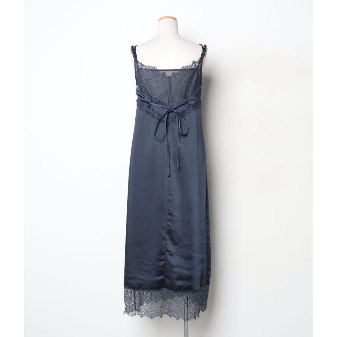 [Good Condition] Lily Brown Rare Slip Dress Navy Lace
