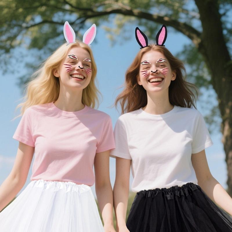 2 Stück Filz Kaninchen Haarspange Sicheres Griffdesign Haarschmuck für Kinder Erwachsene Leicht Praktische Haarnadeln