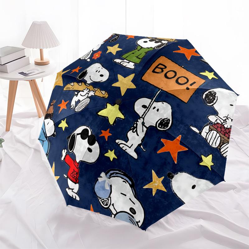 1pc Snoopy Halloween Windproof Automatic Umbrella, Portable Folding design, Lightweight for Women/Men Gift  a0811249