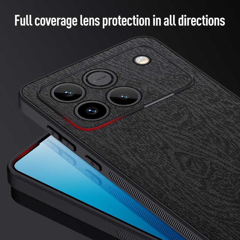 Luxury Tree Grain Leather Phone Case For Honor Win RT Shockproof Anti-fall Lens Full Protection Cover Bumper For Honor Win RT
