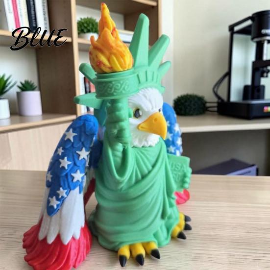 Socha Křídla Americké Vlajky 3D Tištěná Ozdoba Bohyně, Socha, Dekorace S Orlem Bělohlavým A Figurka Sochy Svobody pro Domácí Kancelář Pochodeň Koruna Replika